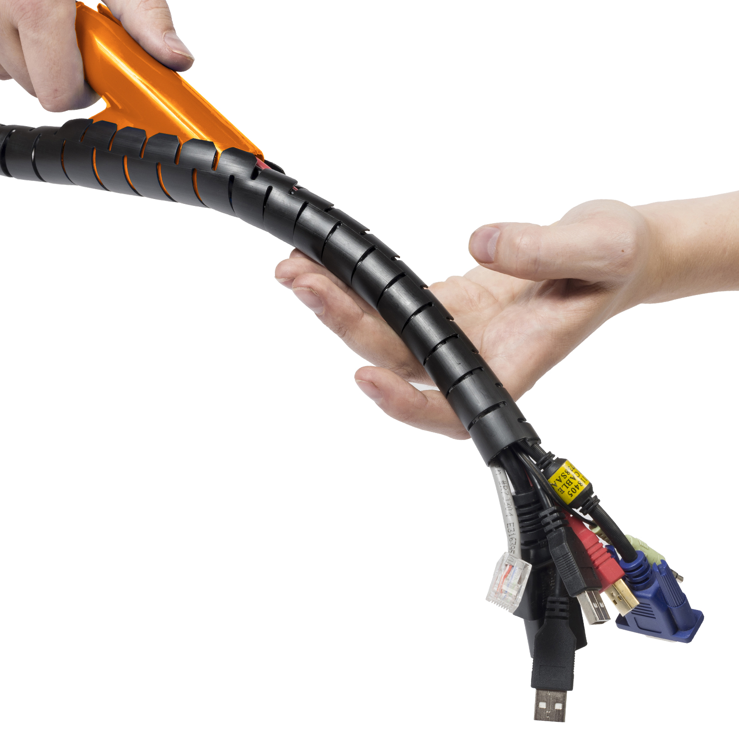 6 mm diámetro tubo flexible en Espiral Cable Envoltura de cable administrar Cable Transparente 2 M De Largo